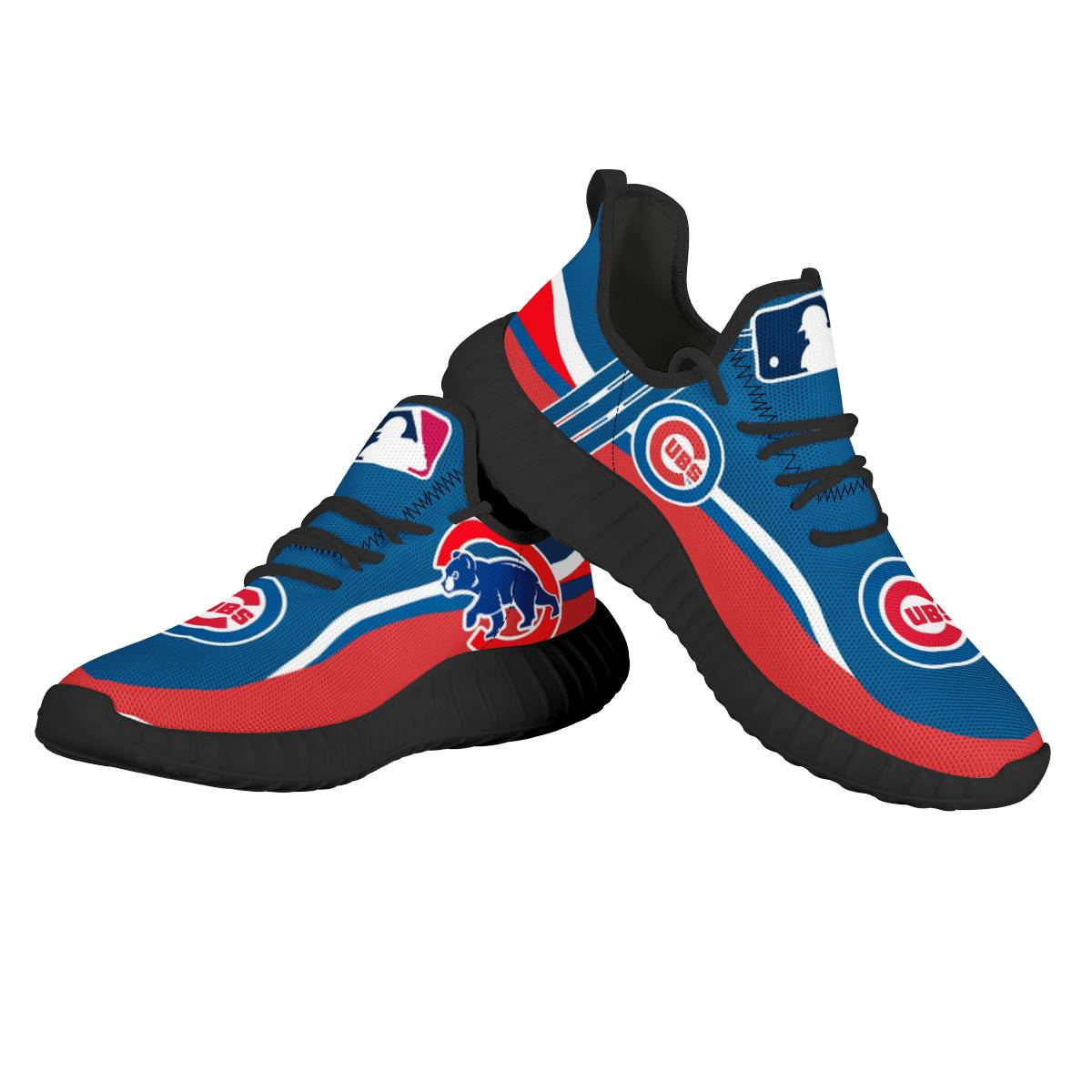 Women's Chicago Cubs Mesh Knit Sneakers/Shoes 001